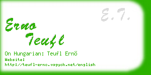 erno teufl business card
